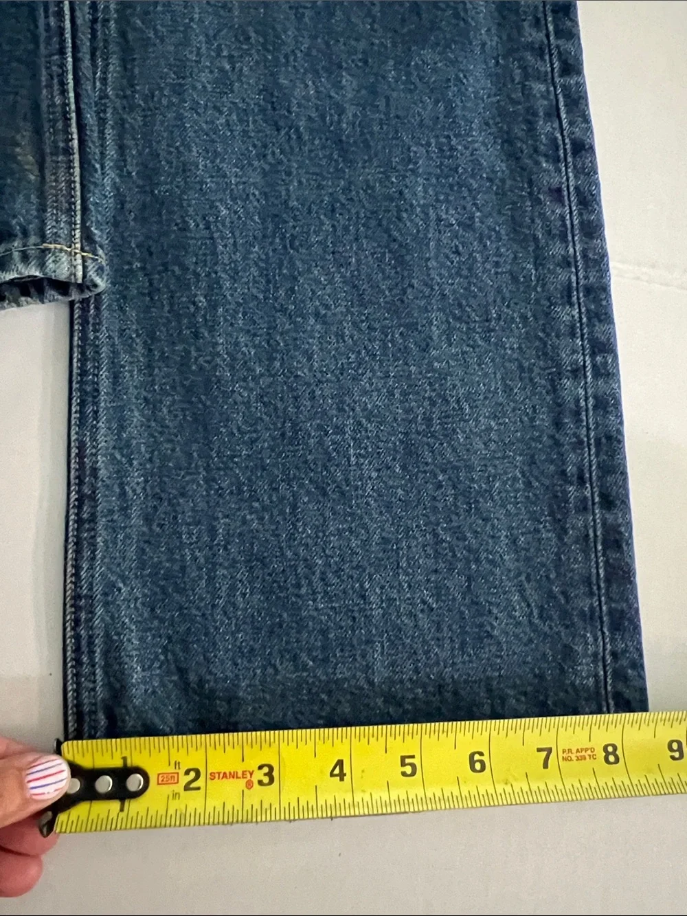 AFLALO NEW YORK BRONTË JEANS HIGH WAISTED TIGHT FIT FLARED JEANS RIGID DENIM 26 - Picture 14 of 16